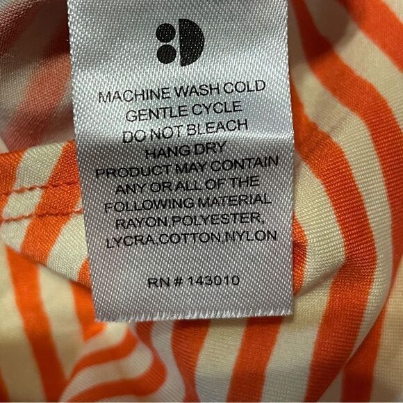 Dot Dot Smile Ruffle Short Sleeve Twirl Dress Orange White Size 6-12 Months - Picture 10 of 10